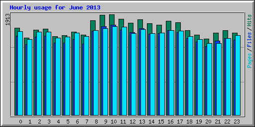 Hourly usage for June 2013