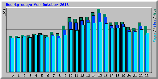 Hourly usage for October 2013