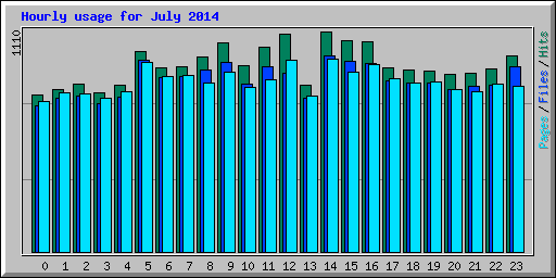 Hourly usage for July 2014