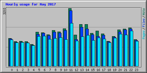 Hourly usage for May 2017