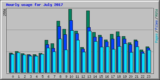 Hourly usage for July 2017