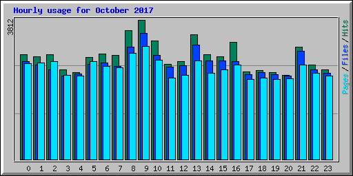 Hourly usage for October 2017