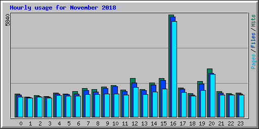 Hourly usage for November 2018