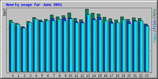 Hourly usage for June 2021