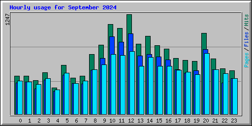 Hourly usage for September 2024