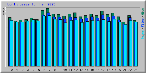 Hourly usage for May 2025