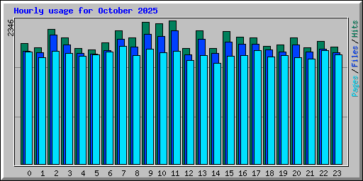 Hourly usage for October 2025