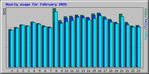 Hourly usage for February 2026
